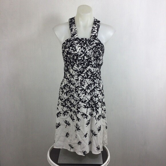 Yigal Azrouel Womens Floral Leafy Print Cocktail Halter Sheath Dress - Picture 7 of 8